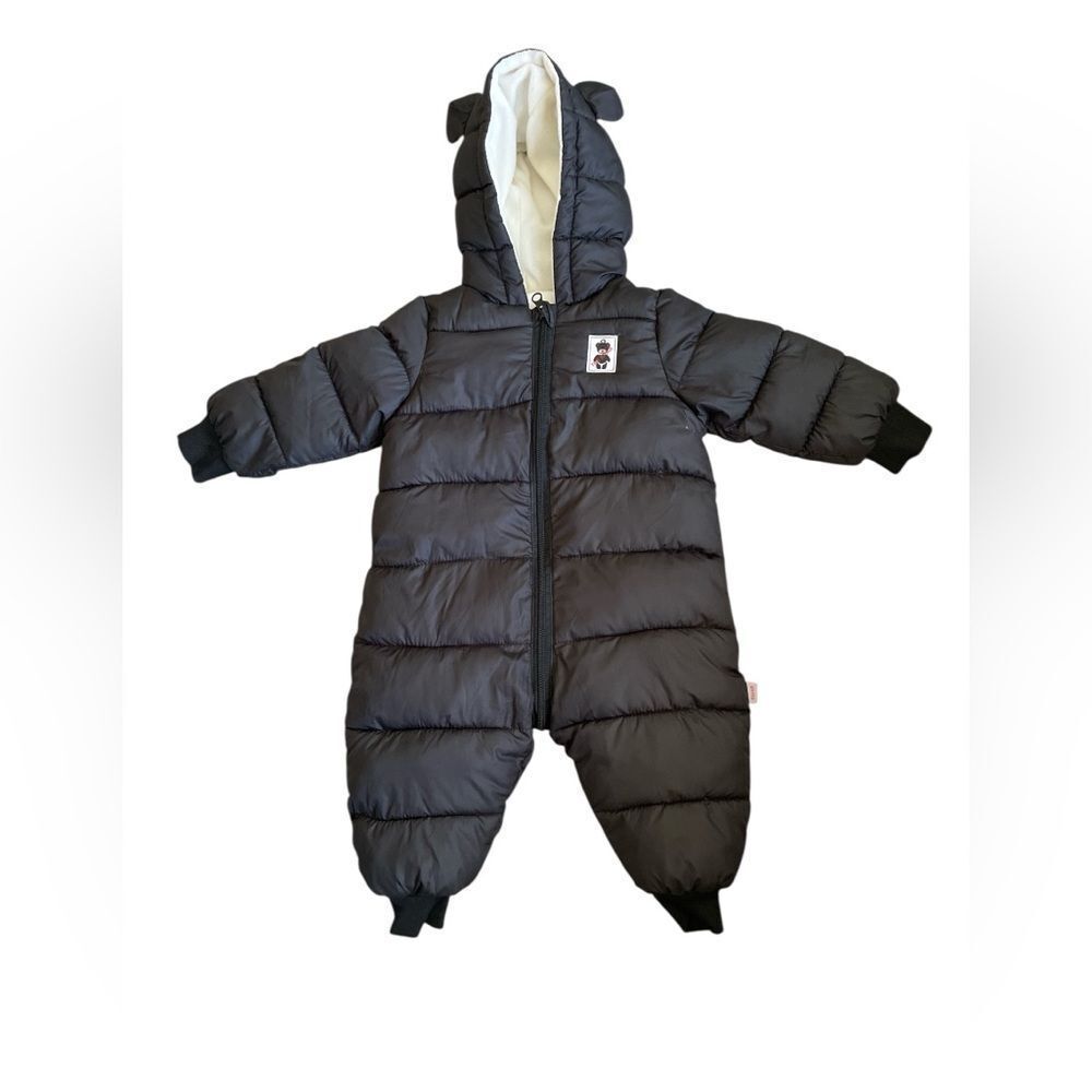 Happy Cherry Cozy Bear Hood  Puffer Jacket Snowsuit size 3-6